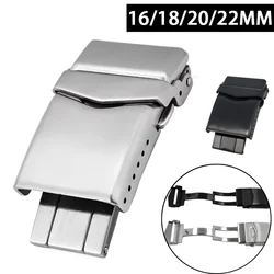 Watchdives 16mm 18mm 20mm 22mm Watch Clasp Folding Buckle 316L Solid Stainless Steel Replacement Stainless Steel Watch Buckle