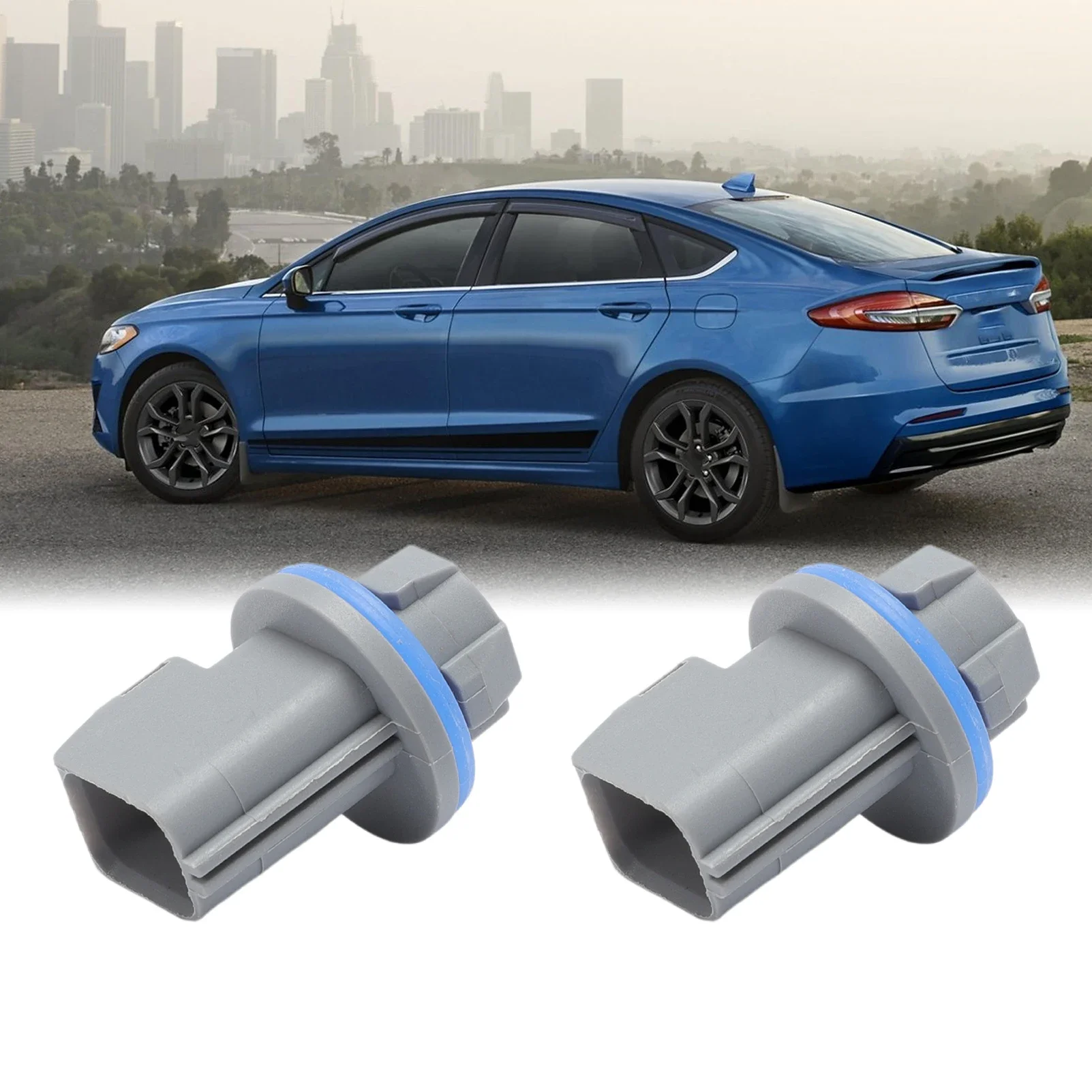 2 قطعة أضواء لوحة الترخيص المقبس لمبة حامل قاعدة الملحقات F81Z13411AA لفورد F150 F250 F350 #4