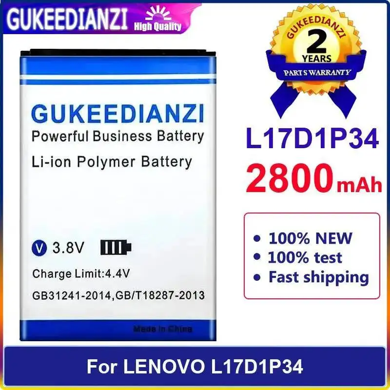 

Fast Charging Reliable Replacement Mobile Phone Battery For Lenovo L17D1P34 2800Mah
