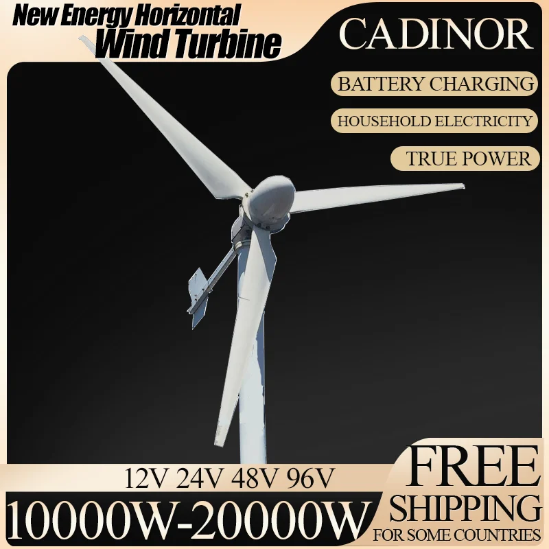 

Wind Turbine Generator 10000W 20000W 48V-220V AC DC 3 Blades With MPPT Controller System Portable Windmills Renewable Energy