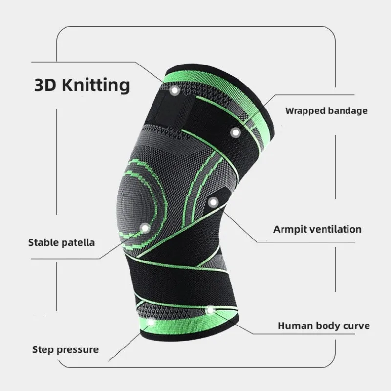 Knitted Strap Sports Knee Protection Cover, Knee Protection Wrap, Pressure, Cycling, Basketball, Fitness, Running