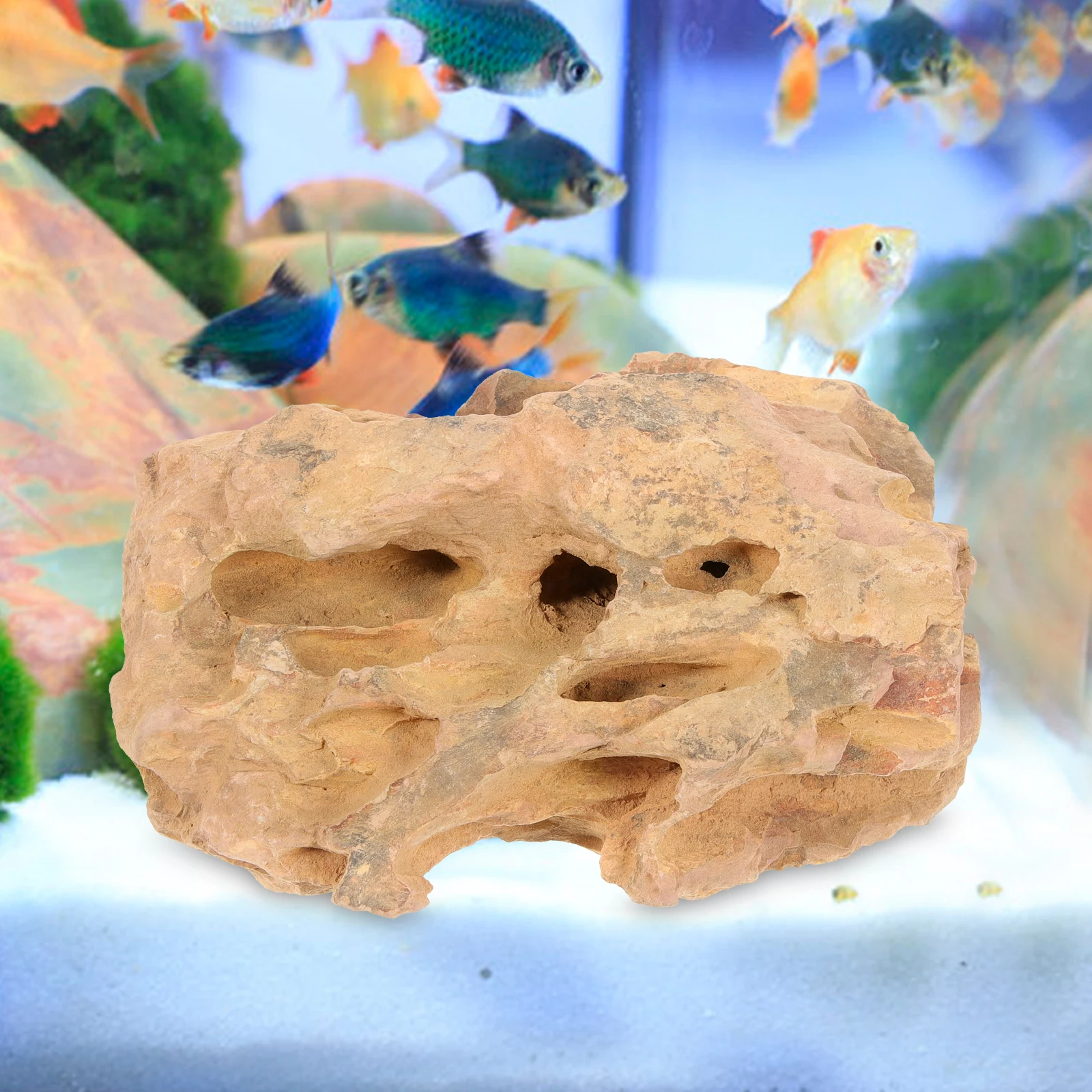 

Natural Pine Bark Stones Fish Tank Decor Aquarium Rockery Home Desktop L scape Accessory Fine Craftsmanship Long Lasting Use