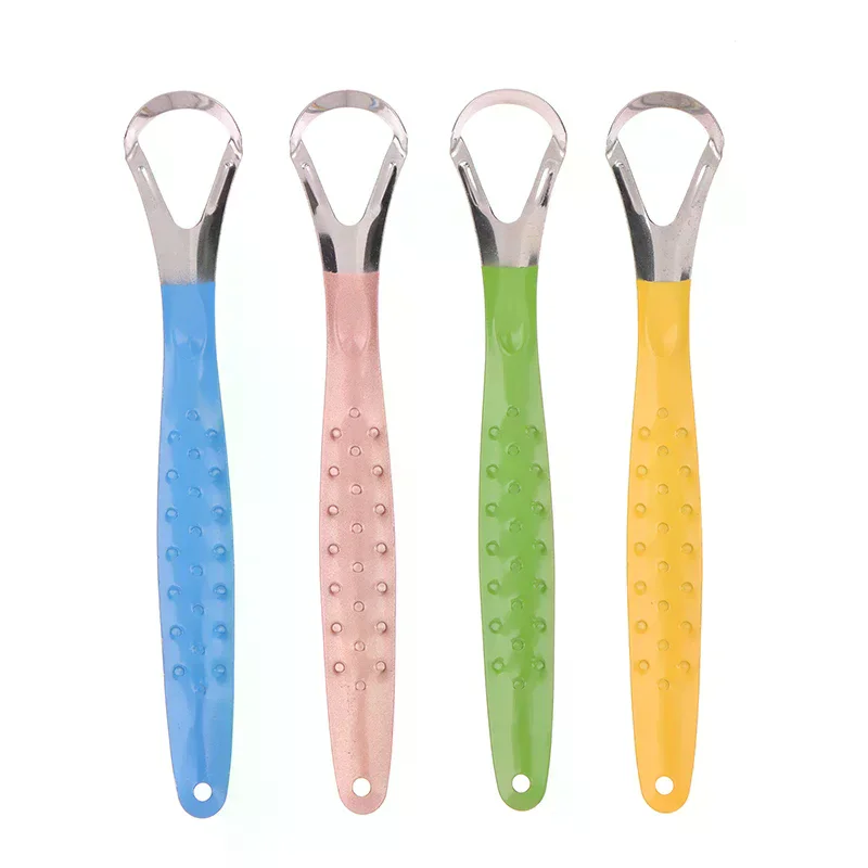 /YOV/Stainless Steel Tongue Scraper Cleaners For Oral Hygiene Tongue Scraper Toothbrush Tongue Scraper Cleaning Brush