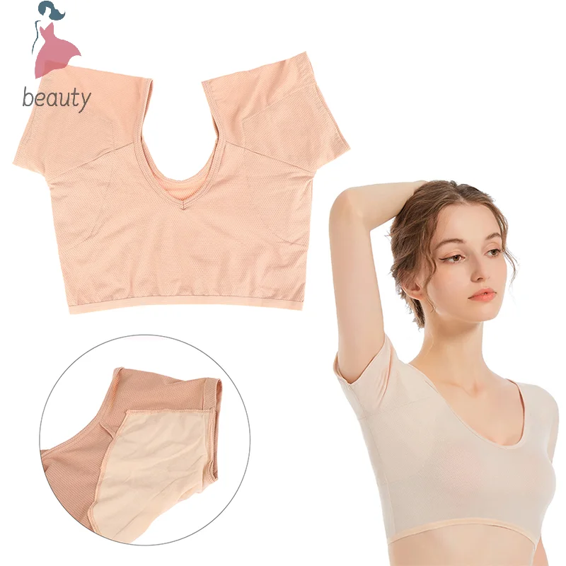 

T-shirt Shape Sweat Pads Washable Underarm Armpit Sweat Pads Reusable Perfume Absorbing Guards Shield Desodorante for Women