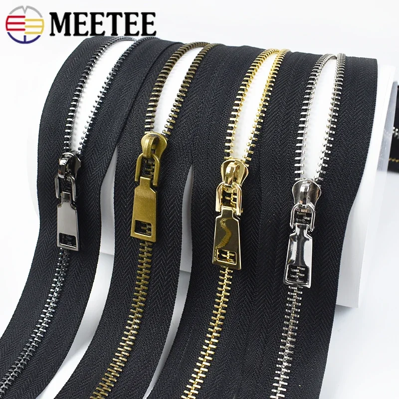 2/5meters 5# Fém zippers Magnószalag vel Zsip Húzóerő Sliders számára ruhák Zsák Ruha Összevarrás javító kits decorativa Materiális kiegészítők