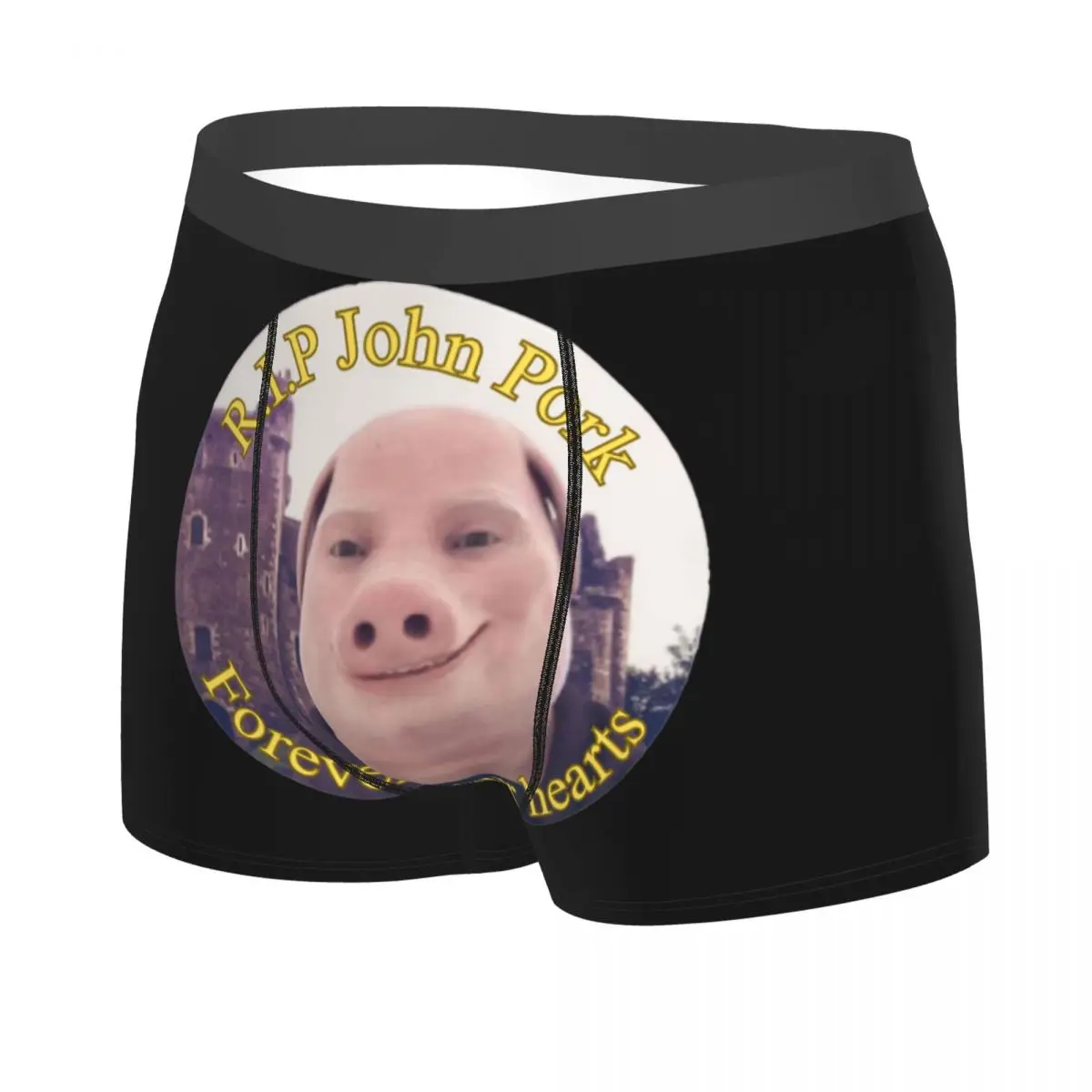 John Pork Underwear Men Sexy Print Customized Boxer Shorts Panties