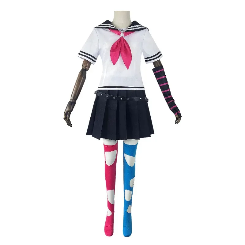 Anime game Danganronpa 2 P2 Ibuki mioda cosplay costume women daily sailor suit JK uniform Halloween role play wig full suit