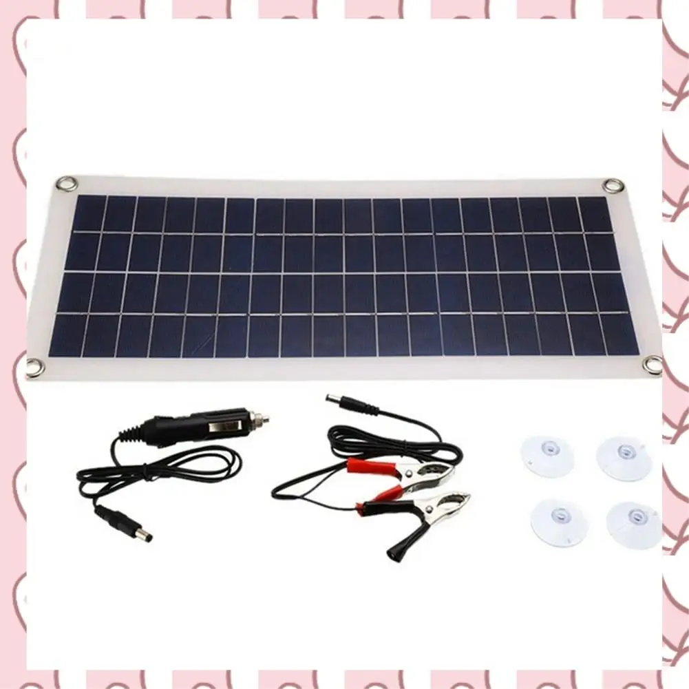

HHTL 1X8W 12V Dual USB/DC Flexible Solar Panel Efficient Car Battery Charge Camping