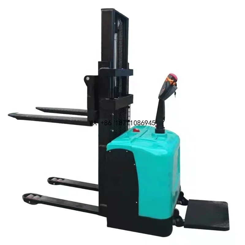 Wholesale Automatic Loading Pallet Semi-Electric Stacker Forklift 1 Ton