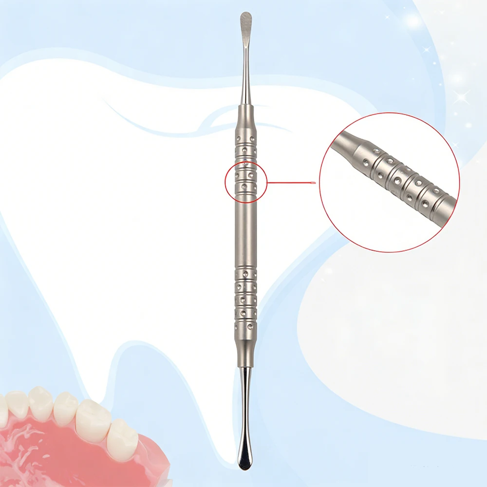 Stainless Steel Double Ended Periosteal Elevator for Implant Surgery Tissue Retraction Autoclavable Dental Tool