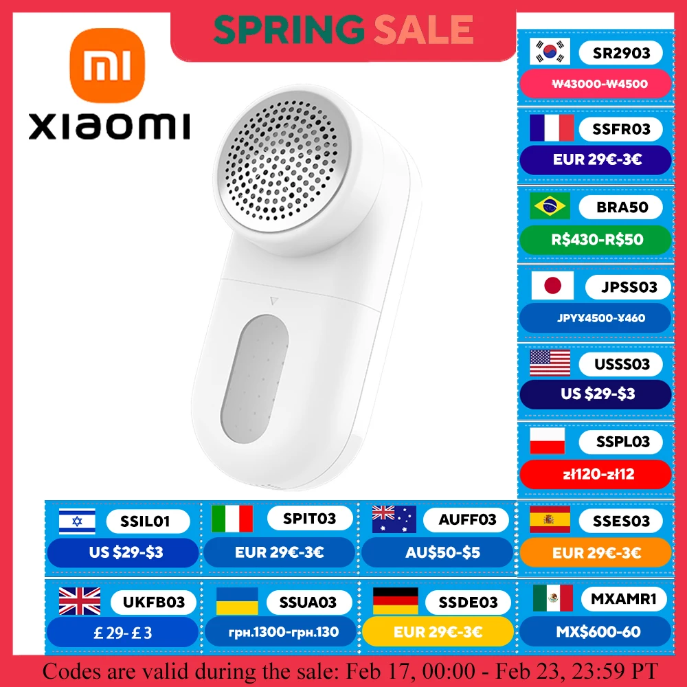 เครื่องกำจัดขุยเสื้อผ้า Xiaomi Mijia เครื่องกำจัดขุยเม็ดแบบพกพา