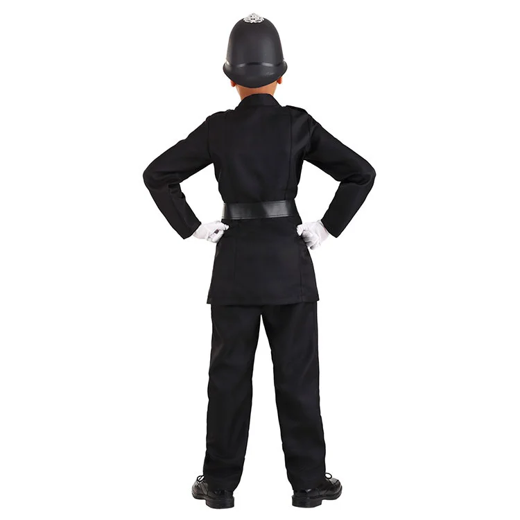 Costume della polizia Cosplay di Halloween Costume da spettacolo teatrale uniforme della polizia britannica festa di carnevale Cosplay vestito genitore-figlio