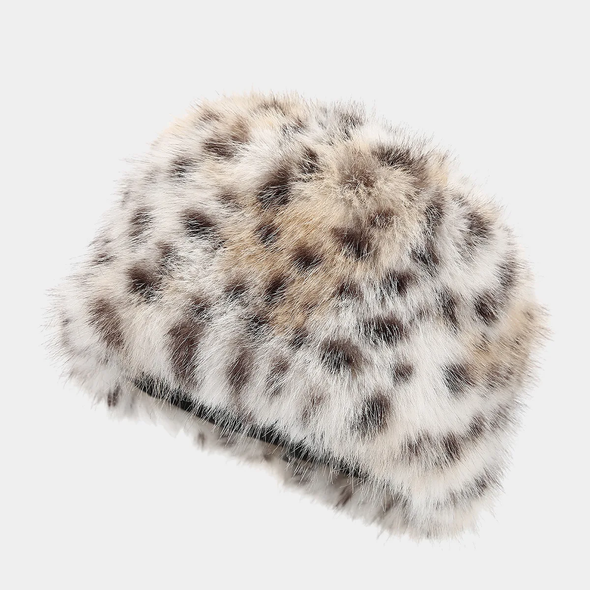 Chapeau en peluche à motif léopard, mode européenne et américaine, chapeau chaud élégant, costume écharpe, tendance automne et hiver, nouveau