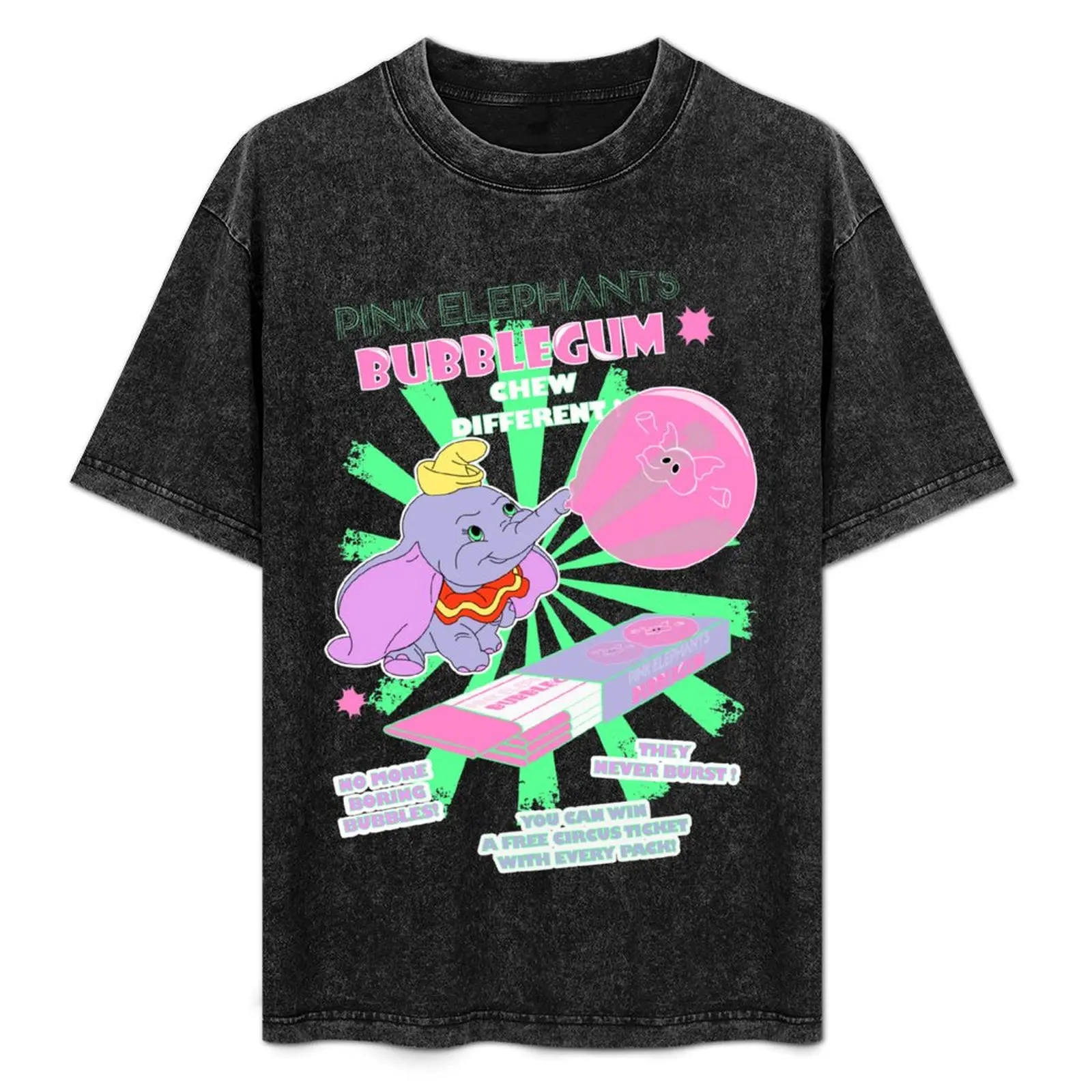T-Shirt éléphants roses Bubblegum t-shirts anime pour homme t-shirts pour homme T-Shirt en coton