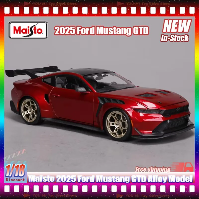 

1:18 New In Stock Maisto 2025 Ford Mustang Gtd Simulation Alloy Diecast Model Customized Children'S Toy Collection Gift Ornament