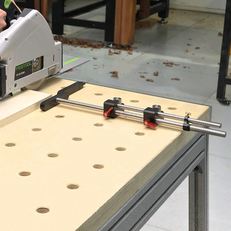 Multifunctional Equal-length Cutting Stopper MFT Woodworking Table Rail Saw Cutting Adjustable Positioning Graduated Repeat Stop