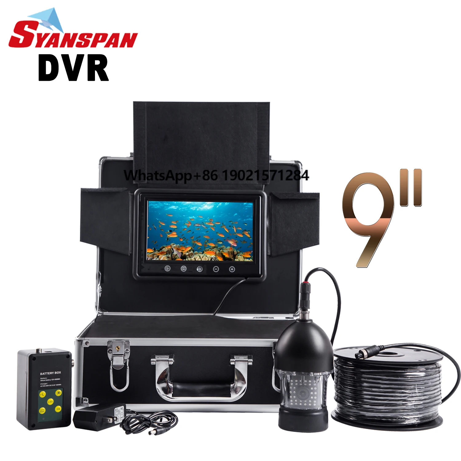 

Underwater 360 Degree Rotation 9"LCD Video Underwater Ice Fishing Finder