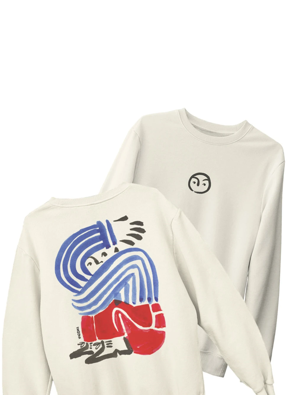 سامية لحظة البيج للجنسين طاقم الرقبة البلوز الخريف نمط للجنسين سترة المرأة متماسكة القياسية مع طباعة قابلة للتخصيص