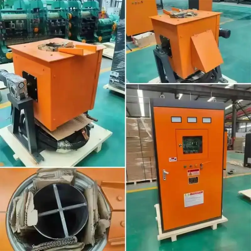 High Efficiency  Induction Melting Furnace Metal Refining 10 50 Kg 250 Kg Medium Frequency