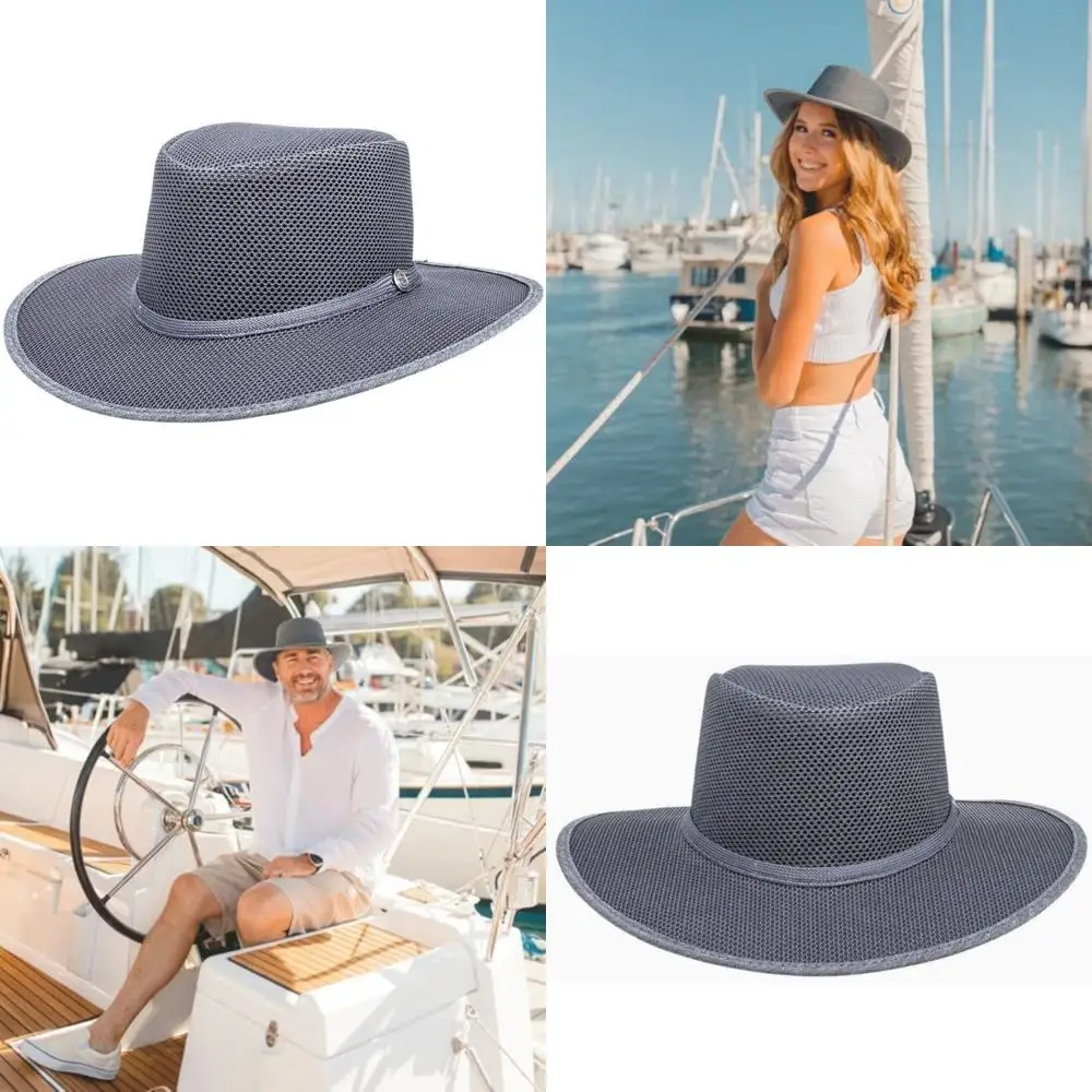 قبعة شمسية ذات حافة واسعة مصنوعة يدويًا وقابلة للتنفس بعامل حماية من الأشعة فوق البنفسجية 50 مقاومة للماء مثالية للأنشطة الخارجية والحماية #1