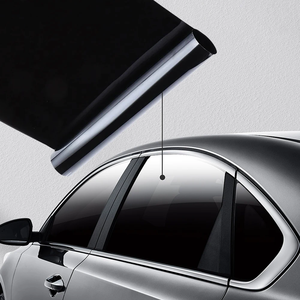 

1 Roll Car Window Tint Film 50cmX3m Sun Shade Film 1/5/15/25/35/50 Percent Black Car Window Foils Tinting Film