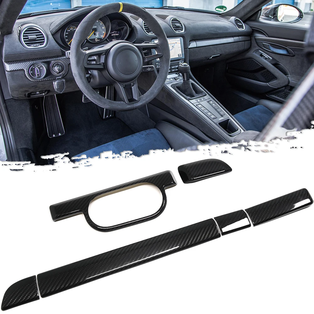 Carbon Car Interior Center Gear Shift Panel Cover Trim For Porsche 911 Carrera S GTS Tatga 4 4s GT3 Turbo Speedster 991 12-2018