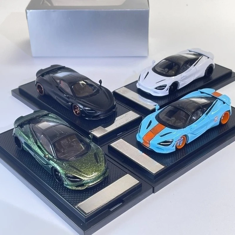 For FG McLaren 750S Back Cover Movable Tailless 1:64 Simulation Alloy Car Model Ornament Collection Limited