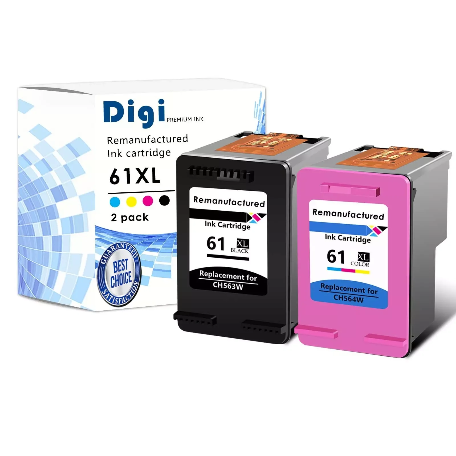 Remanufactured Ink Cartridge Compatible for HP 61 61XL Use for Envy 4500 5530 5534 Officejet 2620 4630 Deskjet 1000 1510 Printer