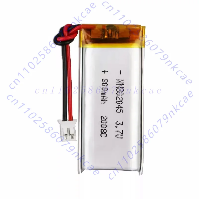 Polymer lithium battery 802045 800mAh for fingerprint lock, massager, rechargeable battery