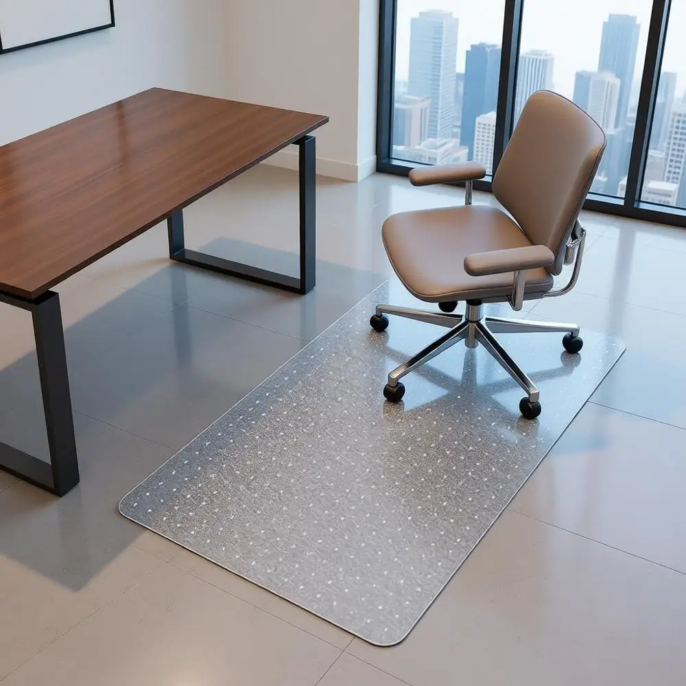 

Прочный коврик для стула 32x49 дюймов, для ковровых покрытий, защита под столом, легкое скольжение, отправка позже