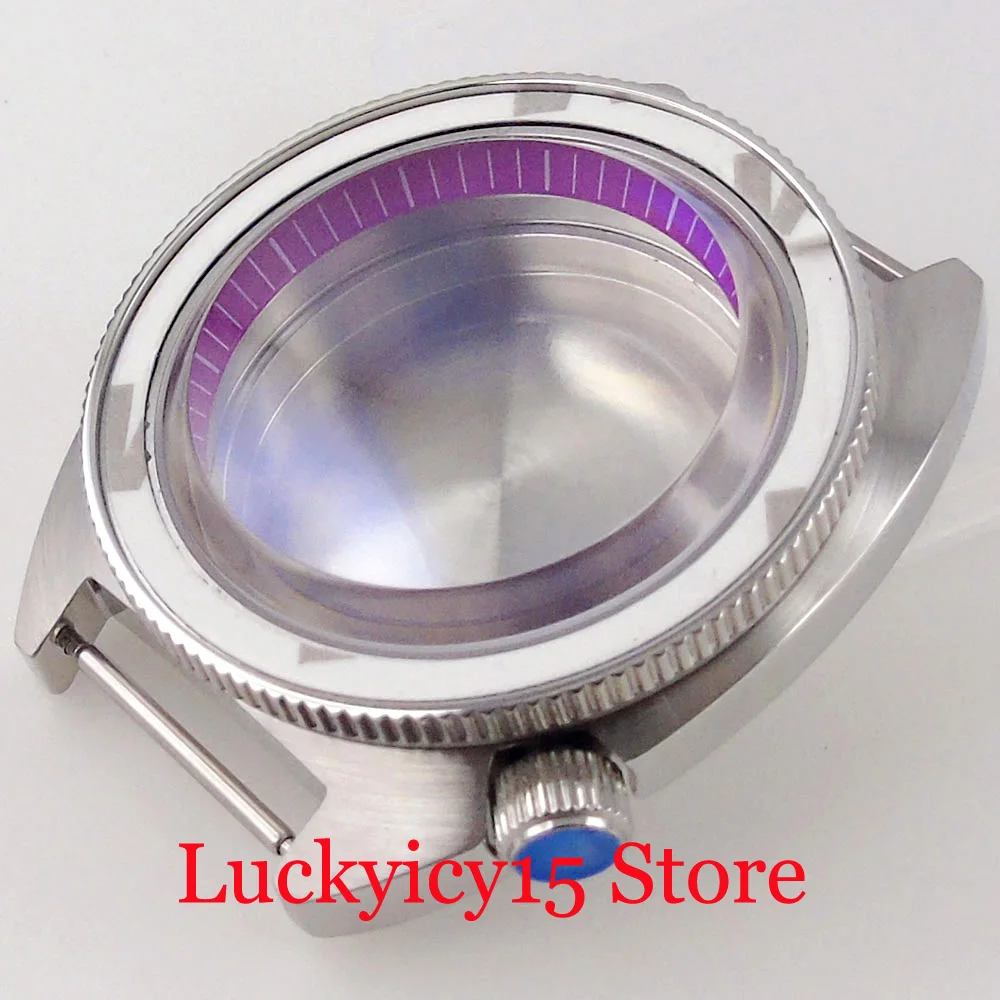 

Fit NH34A NH35A NH36A SKX SRP ETA2824 PT5000 316L Stainless Steel 41MM Watch Case Parts With Chapter Ring Dome Sapphire Crystal