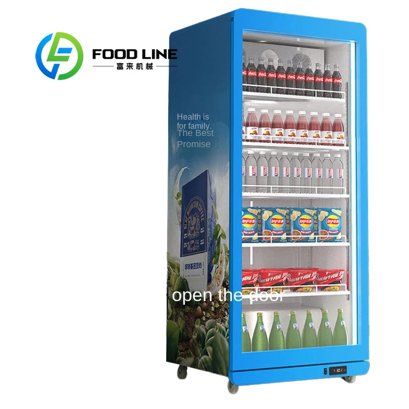 

Интеллектуальный коммерческий беспилотный торговый автомат для напитков/загрузок, обработанный на станке с ЧПУ, подметальный код, дверной шкаф