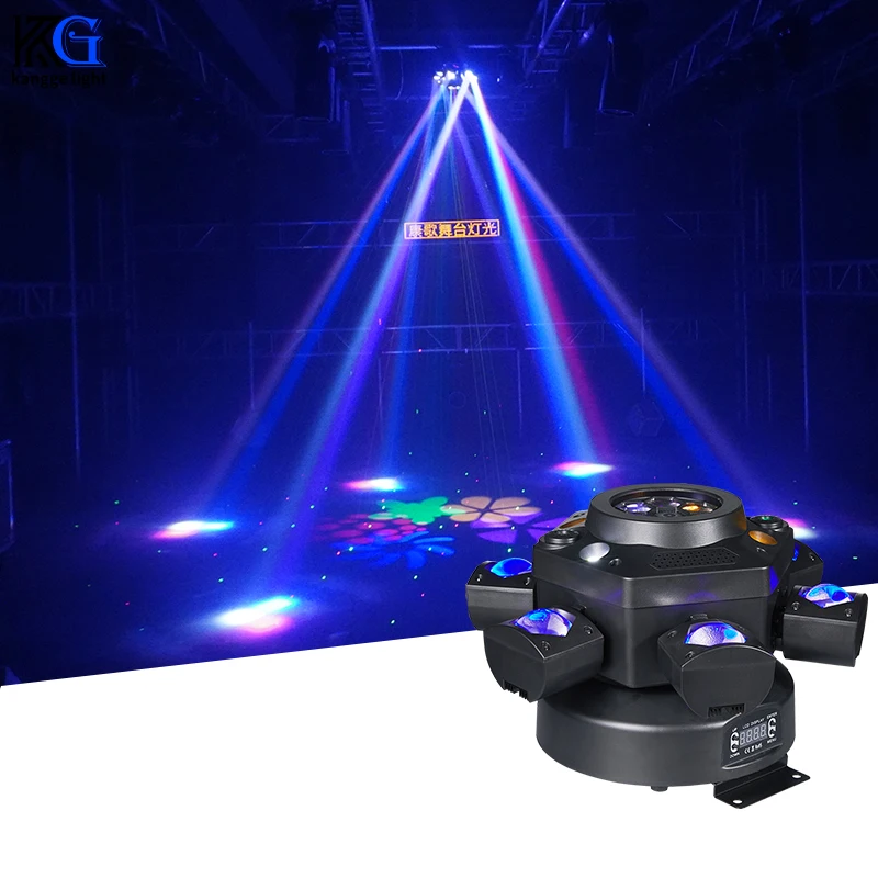 

RGBW 6-головный светильник с подвижной головкой, 120 Вт, шесть рычагов, DMX 6x10 Вт, DJ Bar, стробоскопический эффект, сценический луч, движущиеся головные фонари для вечеринки