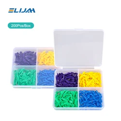 200Pcs/Box Disposable Dental Tooth Gap Wedges with End Circular Holes Plastic Wedge Size Large Medium Extra Small Small Material