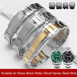 Bracelet en acier inoxydable solide pour hommes et femmes, adapté pour Rolex, Ditona la montre de plongée, JO20 mm, 21mm