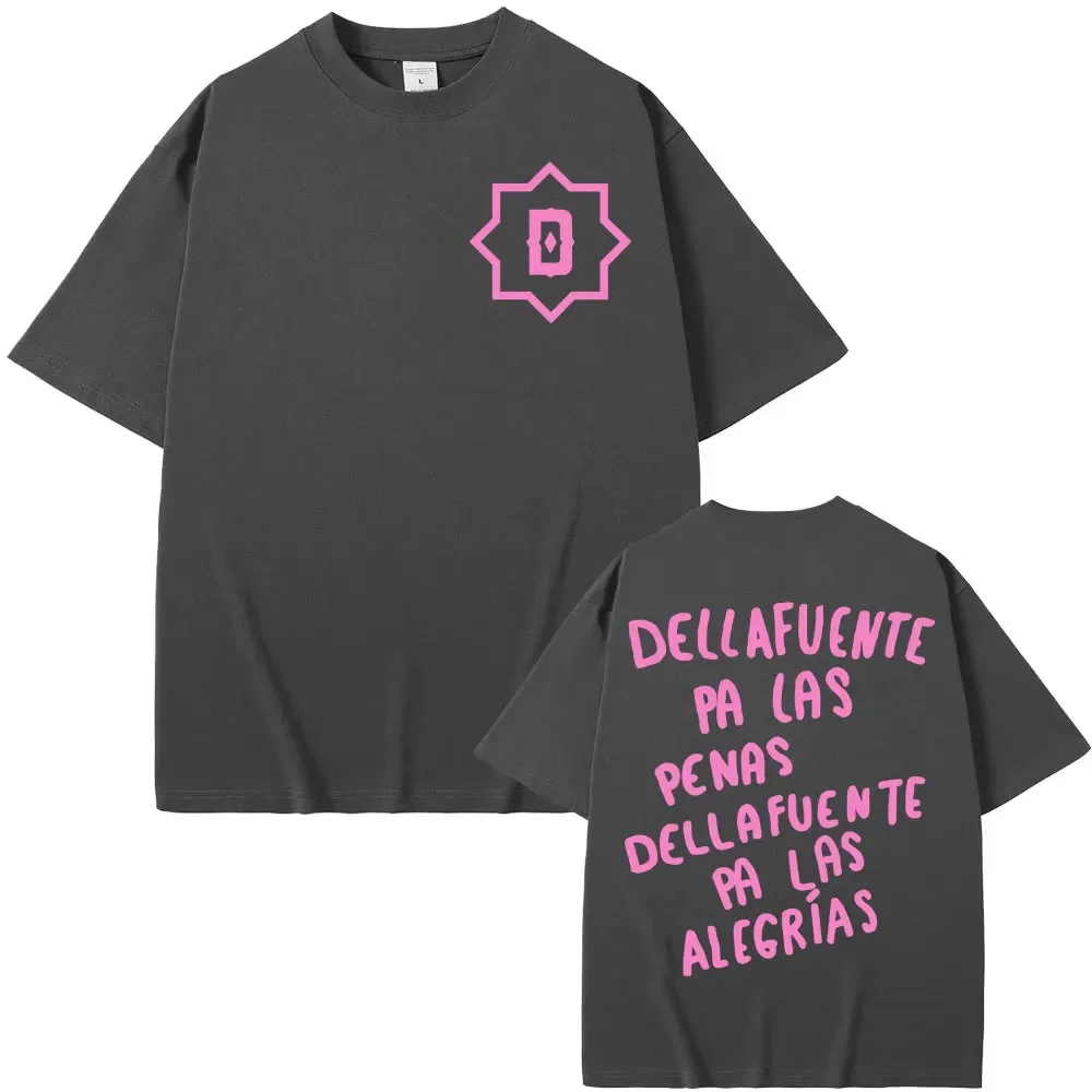 Rapper Dellafuente Pa Las Penas Dellafuente Pa Las Alegrías T Shirts Men Women Vintage Casual High Quality Cotton T-shirt