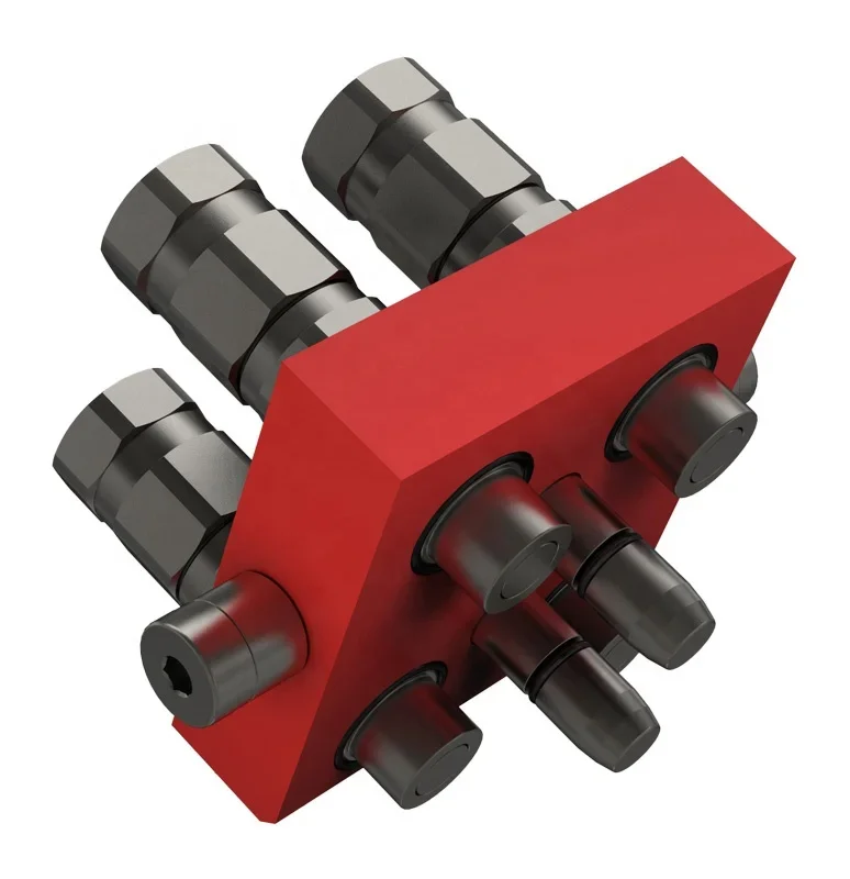 6-way hydraulic quick coupler multi-Coupler Plate flat face block couplings modular connection