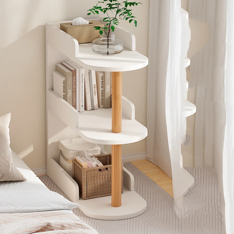 

White Shelf Bedroom Bedside Tables Mobile Bedroom Makeup Bedside Tables Small Narrow Kitchen Library Furniture