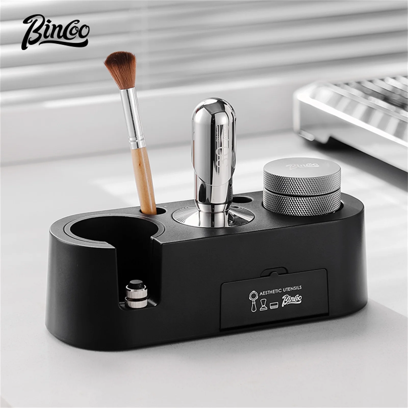 

Bincoo Constant Pressure Espresso Tamper 30-Pound Force 51/58mm Universal Anti-Tilt Design for Even Extraction