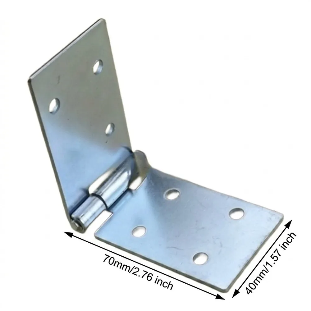 10 Pack Heavy-Duty Zinc Plated Flat Strap Hinges Iron-Door Hardware For Shed Barn Gate Wooden Box Reinforcement Tools