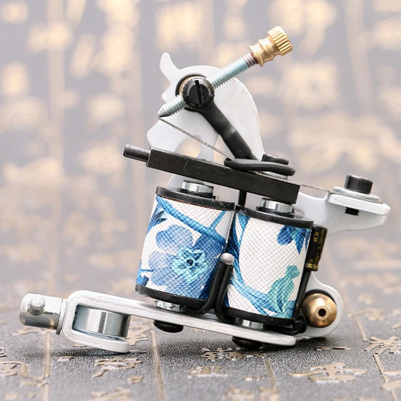 آلة الوشم الروتاري آلة الوشم شادر وبطانة الوشم موتور بندقية الوشم لفائف آلة بندقية 10 لفائف التفاف للتظليل