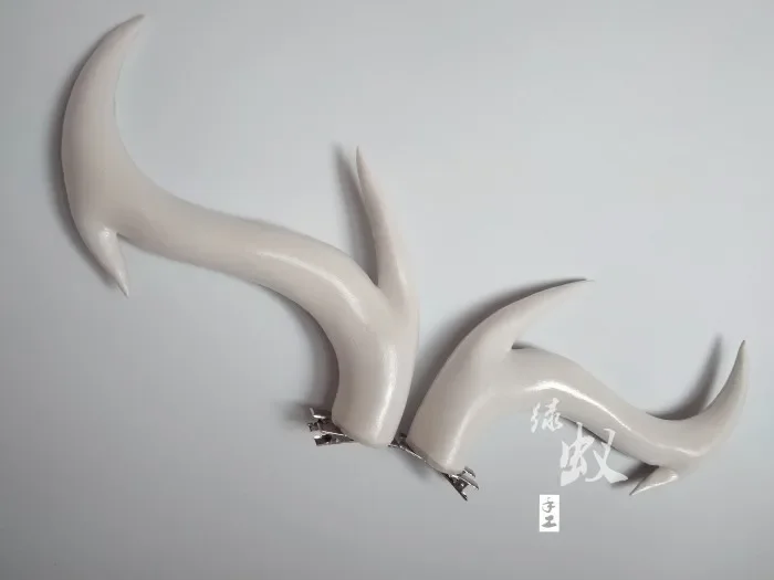 애니메이션 드래곤 프린스 아라보스 코스프레 퍼플 헤드 클립 뿔 머리 장식 여성 남성 할로윈 파티 소품 의상 액세서리