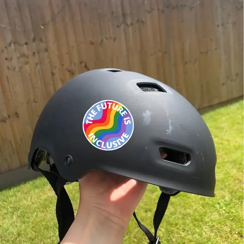 10CM The Future Is Inclusive Pride Rainbow Car Sticker Decals Waterproof Car Styling Car Accessories Pegatinas Para Coche