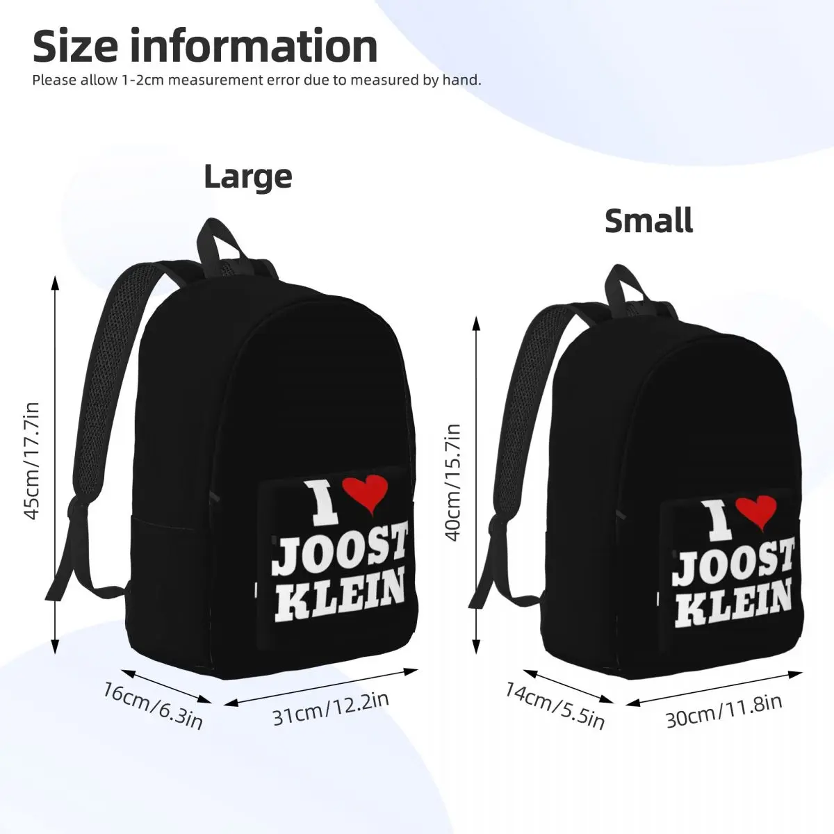 Sac à dos I Love Jo/2018 Klein 2024, sac à dos européen avec poche, sac de jour pour lycée, hommes et femmes, sac pour ordinateur portable, sac lancé par l'ordinateur, mode