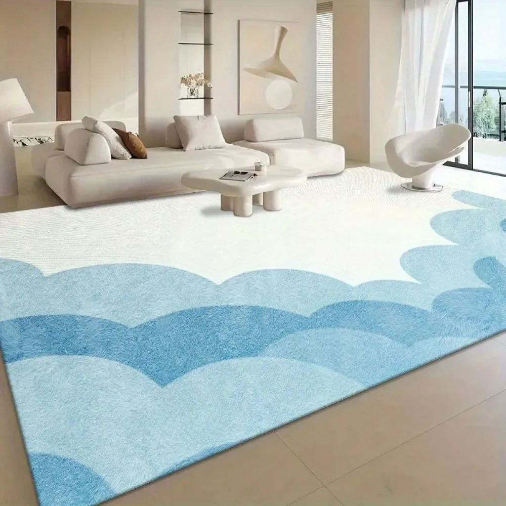 

Cloud Carpet Top Layer, Base, Modern Abstract Design, Suitable For Living Room And Bedroom Decoration, Machine Washable, Child
