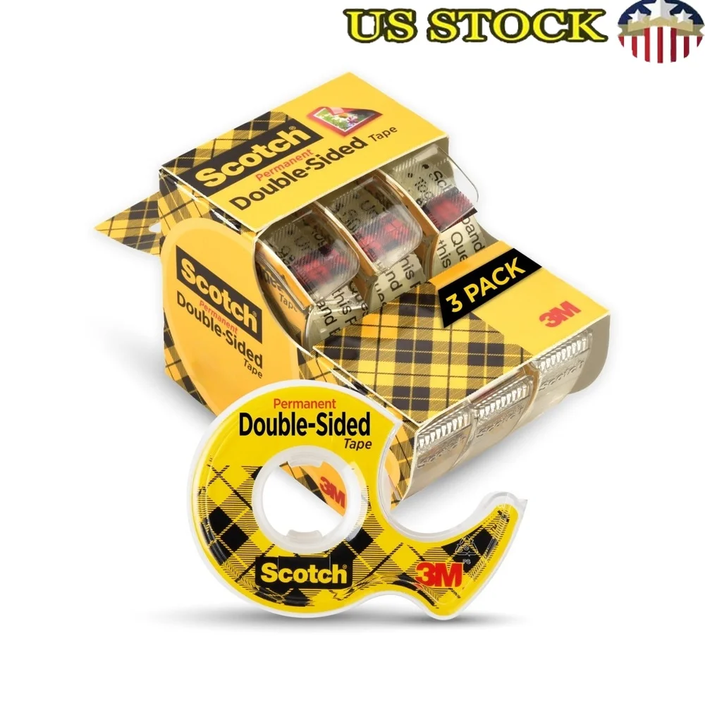 

Прозрачный двусторонний диспенсер для ленты, перманентный клей, изготовление карточек для скрапбукинга, офисные принадлежности, 3 упаковки невидимой ленты для рукоделия