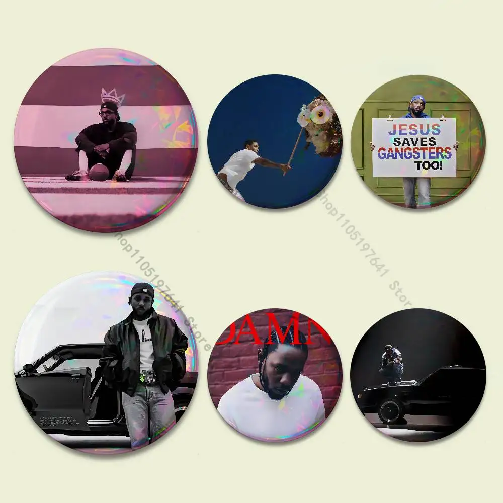 

Rapper K-Kendrick Lamar Badges Button Round Creative Pin Brooch Badge Bag Decor Fans Collect Friends Gifts