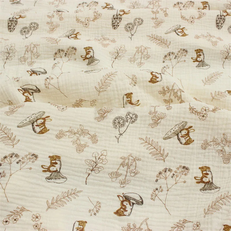 Cotton Crepe Fabric Breathable Cotton Seersucker Fabric DIY Sewing Patchwrok Pajamas Sleepwear Pillowcases Baby Cloth view 6