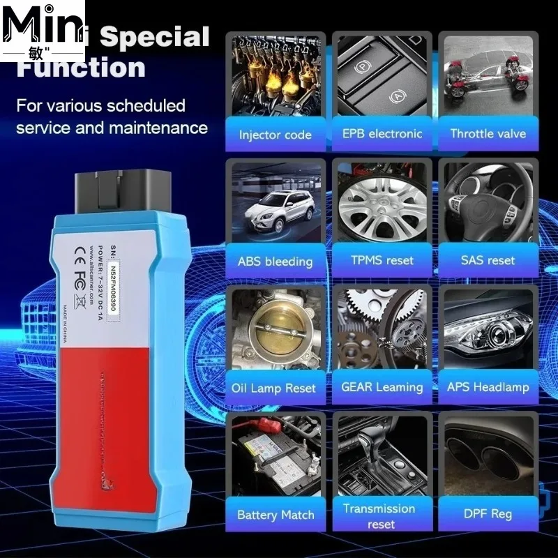NX500 Pro WiFi OBD2 Car Diagnostic Scanner Support PMS DPMS PCM ABS TPMS DPF Diagnosis for All Cars