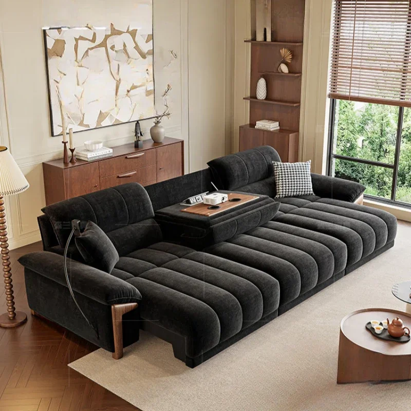 Electric Dual Use Sofa Bed Double Foldable Usb Double Sleeper Living Room Sofa Bed Puffs Lounge Divano Soggiorno Home Furniture
